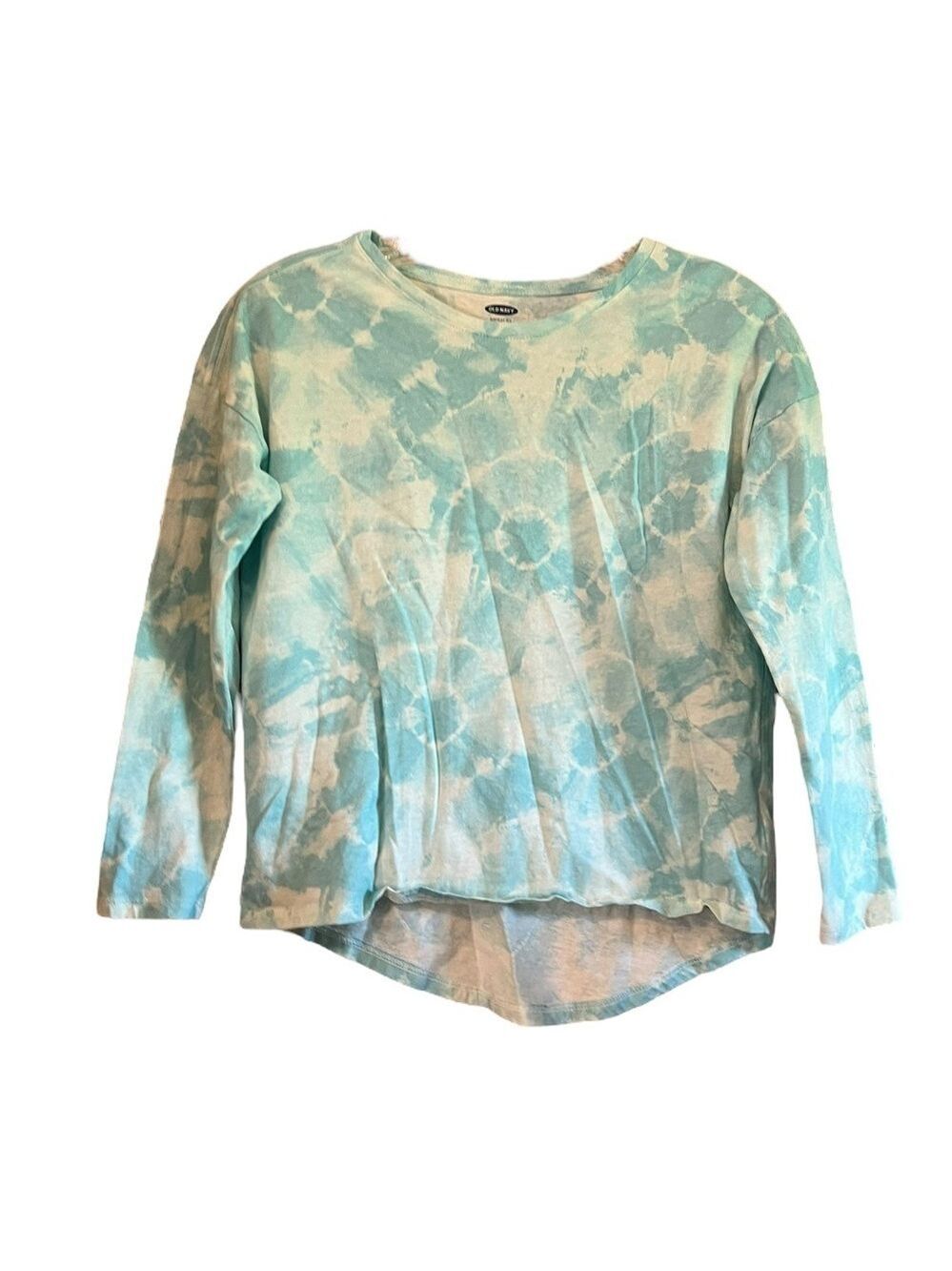 Old Navy Aqua Tie Dye Long Sleeve Shirt Kids
